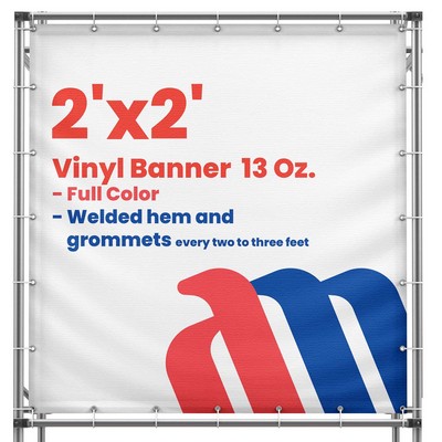 Banner 2'x2' Vinyl 13 Oz. Full Color Banner