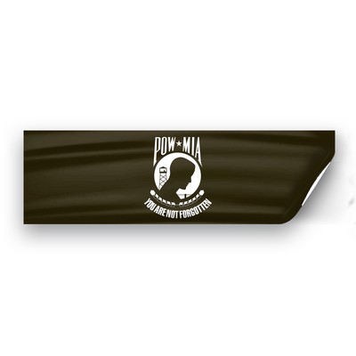 POW MIA Window Decals 3x10 Inch (Black & White)