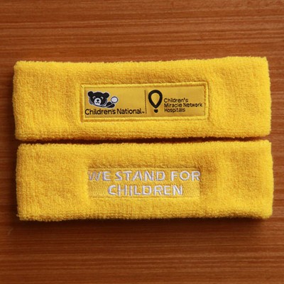 Cotton Sports Basketball Headband with Embroidered Logo