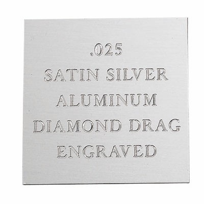 Satin Silver Aluminum Engraving Sheet Stock (12"x24")