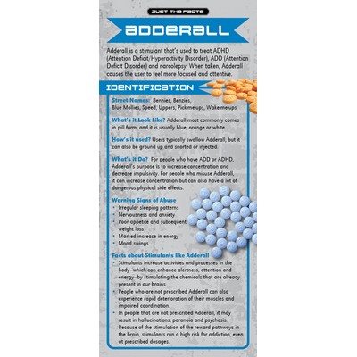 Adderall Just the Facts Rack Card