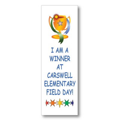 2"X6" Custom Full Color Satin Lapel Ribbon