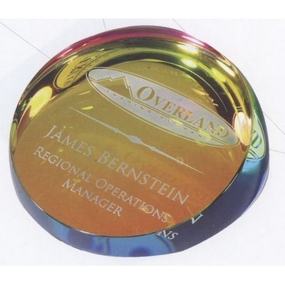 Rainbow Corona Optical Crystal Paperweight
