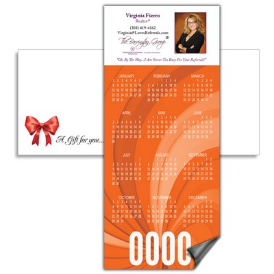 Magnetic Calendar with Envelope - Tangerine