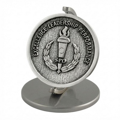 Nickel Spinner Stand for 2.5" Medallion