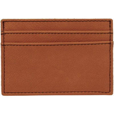 Wallet Clip, Rawhide Faux Leather, 4" x 2 3/4"