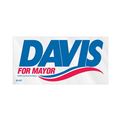 Rectangle Sticker | Square Corner | 2" x 4" | Clear Static | Static Back | Screen