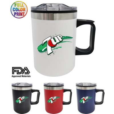 14oz Double Wall Stainless Steel Tumbler Insulated Travel Mug - Full Color