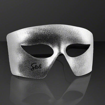 Silver Mardi Gras Mask (NON-Light Up) - PRINTED
