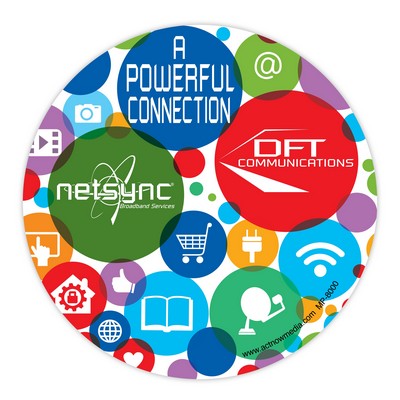 DuraTrac Matte Plus™ Hard Surface Mouse Pad w/Med-Duty Rubber Backing (8"x 1/8") Round