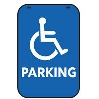 Stock Swing Sign (Handicap Parking - Double Sided Kit)