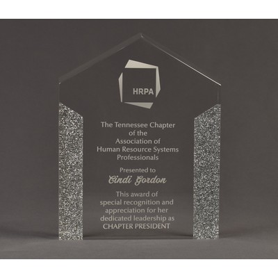 Cast Rectangle Peak Glitter Side Accent