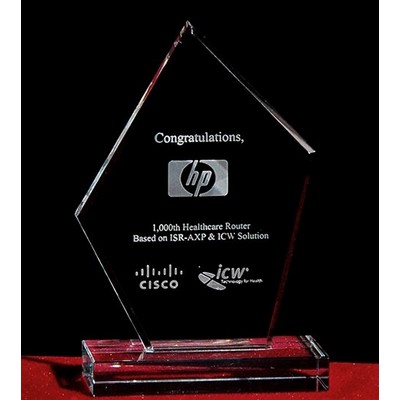 Crystal Glacier Plaque w/Custom Etching - Medium