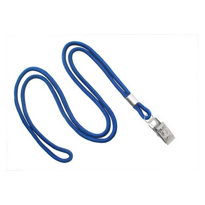 1/8" Blank Lanyard w/Bulldog Clip (Royal Blue)