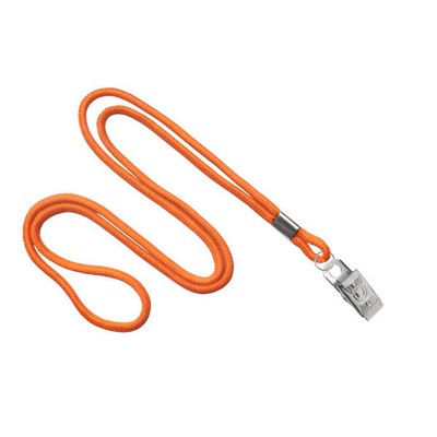 1/8" Blank Lanyard w/Bulldog Clip (Orange)
