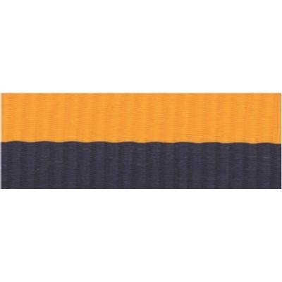 Navy Blue/Gold Neck Ribbon w/Snap Clip (7/8")