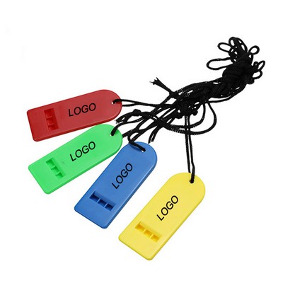 Tri-Tone Safety Whistle with Lanyard
