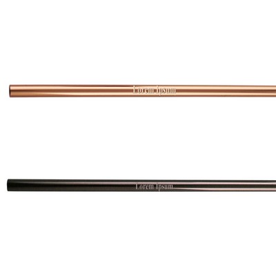 Graphite Black or Copper Plated Straight Stainless Steel Straw