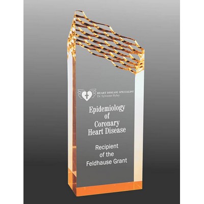 Gold Rip Tide Acrylic Award (3½"x 9")