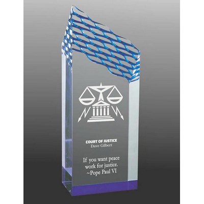 Blue Rip Tide Acrylic Award (3½"x 9")