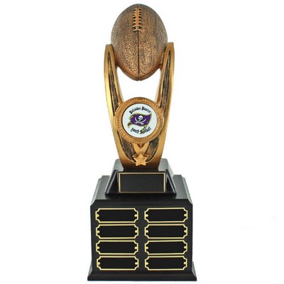 16 ½" Perpetual Fantasy Football Trophy w/Double Black Base