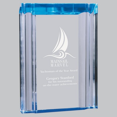 Blue Channel Acrylic Award (4 3/4" x 6 1/8")