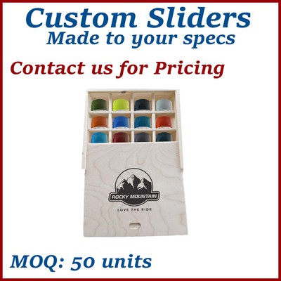 Custom Natural Slider-top with compartments made for your product - Made to Order