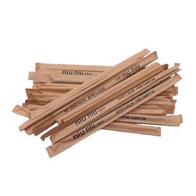 Disposable Plastic Straws w/Kraft Packing