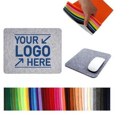 Assorted Colors Felt Mouse Pad