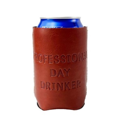Leatherette Can Coolie Cooler