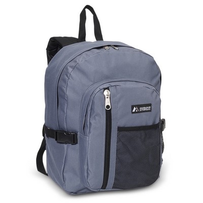 Black Everest® Backpack with Front Mesh Pocket, Dark Gray/