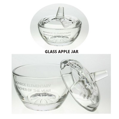 Jade Glass Apple Jar
