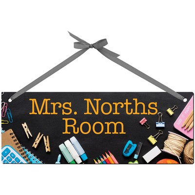 Rectangle Hardboard Wall Decor with Ribbon