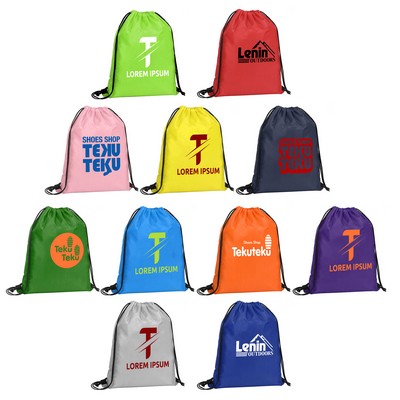 14" X 17" Lightweight Drawstring Budget Backpack
