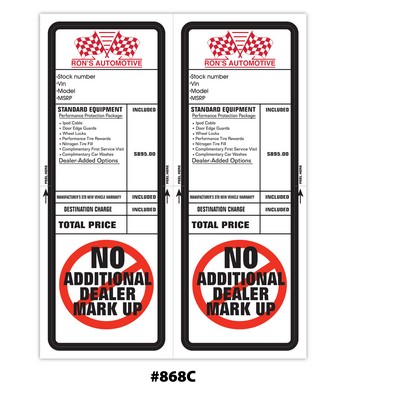 Custom Kleer-Bak™ LASER-FORMS™ (2 Up-4¼"x11")