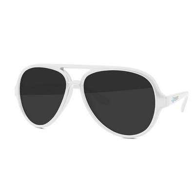 Aviator Sport Sunglasses W/ Full Color Arm Imprint