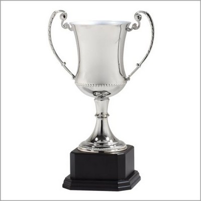 Nickel Plated Cup Trophy 16 1/2"H