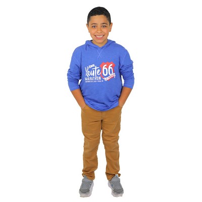 PRIMEASE® Youth Tri-Blend Long Sleeve Hooded Tee