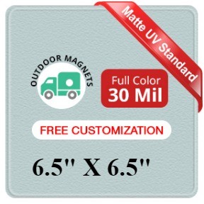 Magnet - 6.5x6.5 Round Corners - 30 Mil - Outdoor Safe