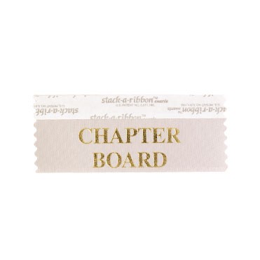 Chapter Board Stk A Rbn Gray Ribbon Gold Imprint