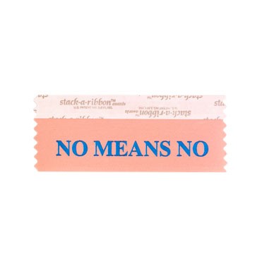 No Means No Stk A Rbn Rose Ribbon Blue Imprint