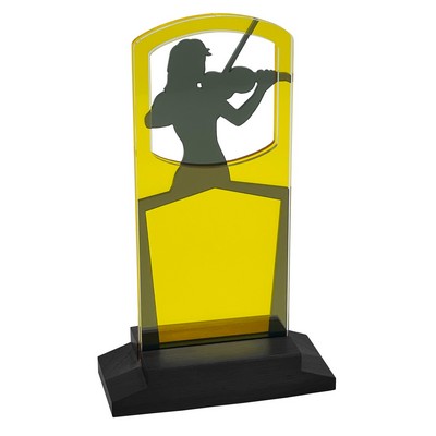 Violin Award Black Wood Base