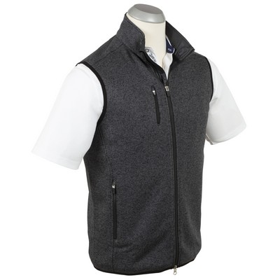 Bobby Jones Men's Heathered Full-Zip Sweater Vest