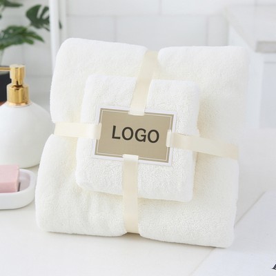 Coral Fleece Bath Towel Set