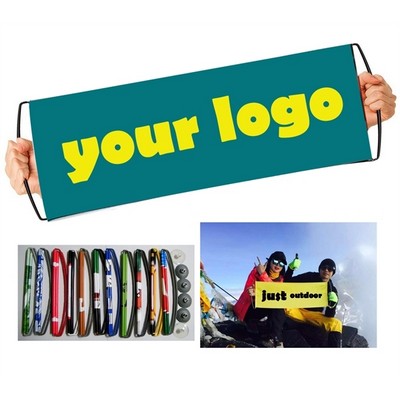 PET Hand Hold Scroll Retractable Banners Flags