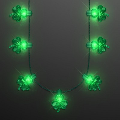 LED Shamrock Big Bulbs String Lights Necklace - BLANK