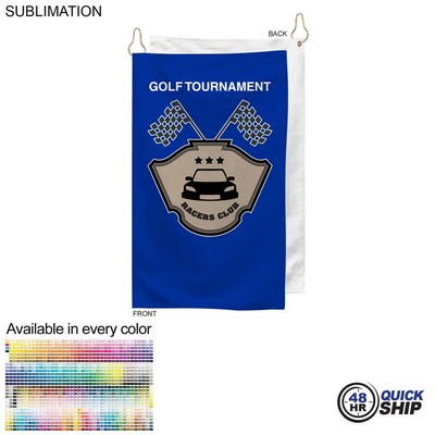 48Hr Quick Ship - Colored Microfiber Dri-Lite Terry Golf Towel, Finished size 15x25, Sublimated