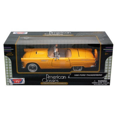 7.25" Yellow 1956 Ford Thunderbird Convertible Diecast