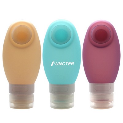 3.4 OZ Travel Split Bottles TSA Approved with Label Silicone BPA Free Refillable Cosmetic Container
