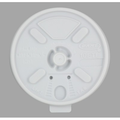 10oz White Flip Top Styrofoam Lid